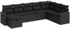 vidaXL 8-tlg. Garten-Sofagarnitur mit Kissen Schwarz Poly Rattan 3325431 Bild 2