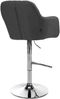 Barhocker TUBEL - Stoff Dunkelgrau 57x59x97 cm Silber | Barstuhl Höhenverstellbar Mit Lehne Drehbar Tresenhocker Tresenstuhl Kneipenhocker Bild 4
