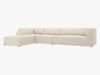Micadoni Ecksofa Ruby 5-Sitzer Links Kord Scala Helles Beige Bild 2