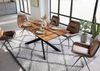 Esstisch Akazie 180x90x76 natur lackiert / Epoxid schwarz, Kreuzgestell 2 anthrazit matt EPOXY Bild 2
