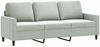 vidaXL 3-Sitzer-Sofa mit Hocker Hellgrau 180 cm Samt 3201055 Bild 4