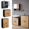 Badmöbel-Set Irma Goldkraft Eiche/Anthrazit 3 Teile, mit Unterschrank 60 cm Vicco Bild 2