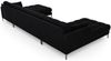 Micadoni Panorama-Sofa Mamaia 6-Sitzer Samt Bluvel Schwarz schwarze Beine Bild 3