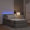 vidaXL Bett mit Stauraum und LED mit LED Hellgrau 100 x 200 cm Stoff 3371061 Bild 5