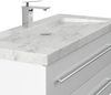 Badmöbel Marmor Carrara White Damo 100 cm 1 Hahnloch SoftClose weiß hochglanz : Weiss hochglanz Bild 5
