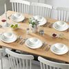 HOMELUX Geschirr-Set 24-tlg Teller Set Tafelservice Kombiservice Geschirrset Modernes, Weiß (24-tlg), 6 Personen, Keramik, Hochwertiges Geschirr set, spülmaschinen- & mikrowellengeeignet Bild 1