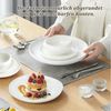 HOMELUX Geschirr-Set 24-tlg Teller Set Tafelservice Kombiservice Geschirrset Modernes, Weiß (24-tlg), 6 Personen, Keramik, Hochwertiges Geschirr set, spülmaschinen- & mikrowellengeeignet Bild 4