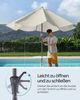 Songmics Sonnenschirm mit UV-Schutz bis UPF 50+, knickbar, Metall / Polyester beige, Ø 3,4 x 2,46 m Bild 3