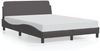 vidaXL Bettgestell "Dover" Grau 140x190 cm Kunstleder 373181 Bild 2