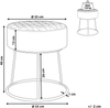 Hocker DELCO Samtstoff Cremeweiß Bild 2