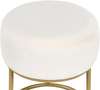Hocker DELCO Samtstoff Cremeweiß Bild 4