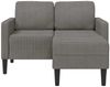 vidaXL 2-Sitzer-Sofa mit Chaiselongue L-Form Hellgrau 125 cm Leinen 4107076 Bild 3