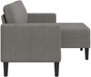 vidaXL 2-Sitzer-Sofa mit Chaiselongue L-Form Hellgrau 125 cm Leinen 4107076 Bild 4