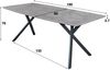 Esstisch Tener MDF in Betonoptik, Industrial Design, Grau, für 6–8 Personen, 190 x 90 cm Bild 4