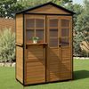 M MCombo Gartenschrank Metgallgestell, Gartenhaus Holz 0937 (Natur) Bild 2