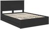vidaXL Bettrahmen mit Schubladen Schwarz 140 x 190 cm Ingenieurs Holz 3411118 Bild 4