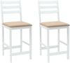 vidaXL Esszimmerstühle 2 pcs Weiß 40 x 47,5 x 99,5 cm 42020472 Bild 2
