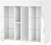 Buffet, Spanplatte mit Hochglanz-Front & Glasregalen, 95x35x83 cm, Weiß Bild 5