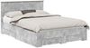 vidaXL Bettrahmen mit Kopfteil Beton Grau 150 x 200 cm Holzwerkstoff 3408250 Bild 2