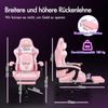 Gaming-Stuhl mit Fußstütze Massage 150° Neigung Rosa Eryx Bild 2