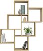 Wandregal >LAURIO 2< in Artisan Eiche Dekor - 81,2x94,3x15,7cm (BxHxT) Bild 2