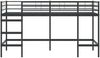 vidaXL Kinderloftbett Uni Schwarz 100 x 200 cm Stahl 42020764 Bild 5