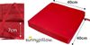 sunnypillow Stuhlkissen 2er Set Stuhlkissen mit Bändern "HAVANA" viele Farben zur Auswahl, Rot Bild 2