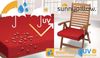 sunnypillow Stuhlkissen 2er Set Stuhlkissen mit Bändern "HAVANA" viele Farben zur Auswahl, Rot Bild 4