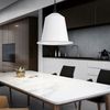 LED Pendelleuchte, Stahl weiß, H 110 cm Bild 2