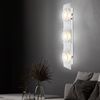 LED Wandleuchte, 3 Flammig, Chrom, Glas, H 46cm Bild 2