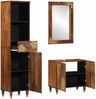 vidaXL Badezimmerschrank-Set mit Tür 3 pcs Honigbraun Massivholz Mango 3310148 Bild 2