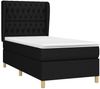 Boxspringbett mit Matratze Stoff Schwarz 90x200 cm, Härtegrad: H2 [3128735] Bild 3