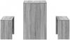 vidaXL 3-tlg. Esstisch und Bank Set Grau Sonoma Holzwerkstoff 855536 Bild 5