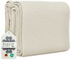 herémood Tagesdecke aus 100% Baumwolle – Elegante Waffelpique Wohndecke 180x220 cm, weiche, Kuscheldecke für Sofa & Bett, atmungsaktiv & pflegeleicht – BEIGE Bild 5