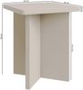 Selsey 'Qubeo' Couchtisch 42 cm, quadratisch mit Kreuzgestell, Kaschmirgrau Bild 3