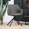 Bronx71 Esszimmerstuhl Leder Dex 180° drehbar Anthrazit - 6er Set Bild 5