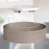 B.K.Licht Deckenleuchte Stoff-Deckenlampe Ø38cm 2-fammig E27 Wohnzimmer LED Halogen, ohne Leuchtmittel, Stoffdeckenleuchte taupe mit Textilschirm Schafzimmer Küche - BKL1221 Bild 3