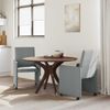 vidaXL Esszimmerstühle mit Rollen 2 pcs Hellgrau 57 x 66 x 94 cm Stoff 42017807 Bild 3