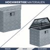 Aluminiumbox mit Deckel - Abschließbar | Alubox Deichselbox Alu Anhängerbox Werkzeugkiste Metall Transportbox Metallkiste, 70x24x42cm Silber Bild 4