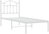 vidaXL Metallbett ohne Matratze mit Kopfteil Weiß 75x190 cm 353478 Bild 3