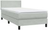 vidaXL Boxspringbett mit Matratze & LED Hellgrau 80x220 cm Samt 3316809 Bild 5