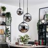 hofstein Hängeleuchte Rerto Hängelampe aus Metall/Glas in Schwarz/Rauchfarben für Esszimmer, ohne Leuchtmittel Bild 2