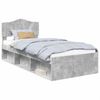 vidaXL Bettrahmen Beton Grau 75 x 190 cm Massives Kiefernholz 3412964 Bild 2