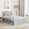 vidaXL Bettrahmen Beton Grau 75 x 190 cm Massives Kiefernholz 3412964 Bild 3