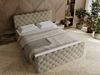 GRAINGOLD Lunaris Doppelbett 160x200, Boxspringbett mit Kopfteil, zwei Bettkästen, Velour-Stoff, Beige Bild 4