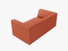 Micadoni Sofa Ruby 2-Sitzer Strukturierter Stoff Koralle Bild 4