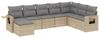 vidaXL 8-tlg. Garten-Sofagarnitur mit Kissen Beige Poly Rattan 3252896 Bild 2