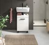 welltime Waschbeckenunterschrank AVON, Breite 40 cm, 1 Tür, 1 Einlegboden, 2 Fächer (mit Siphonausschnitt 22x8 cm, Rückwand mit Ausschitt) Badmöbel, Badschrank, Unterschrank, Waschtisch, Kommode, Bad Bild 2