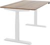 ASSMANN Elektrisch höhenverstellbarer Kinderschreibtisch JUNIOR Curved 120x80cm Eiche Tabak Signalweiß Metall Holz Bild 3