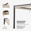 Blumfeldt Pantheon Cortina Pavillon 3x4 m – Aluminiumrahmen, Verstellbares Dach & Seitenrollos, Wetterfest & Stabil, Beige/Schwarz Bild 3